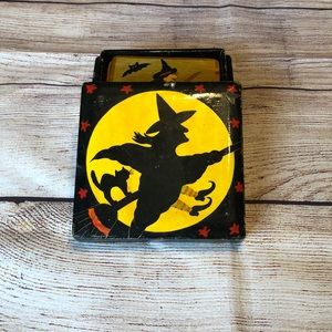 Vintage Halloween hand painted coasters